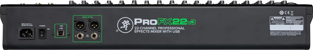 Mackie ProFX22v3 22-channel Mixer with USB and Effects