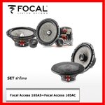 set ลำโพง Focal คู่หน้า +คู่หลัง Focal 165AS 6.5 ลำโพงแยกชิ้นติดรถยนต์ + Focal 165AC 6.5 แกนร่วม