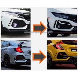 ฝากันชนหน้าและหลัง Civic Type R Minorchange (สำหรับชุดแต่ง Type R2016-2021)