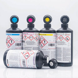 หมึกพิมพ์ Arigi UV Ink สำหรับเครื่องพิมพ์ Dilli Ricoh G5 G6 Konica 1024aSHE 6988H HS2000UV คุณภาพสูง แท้ของยุโรป แสดงสีที่แท้จริงที่สุด