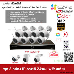 Ezviz Wi-Fi Camera 3ล้าน Set 8CH