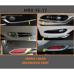 คิ้ว VIP กันชนหน้า และทับทิมกันชนหลัง HRV 2015-2018