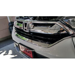 คิ้วช่องลมกระจังหน้า CRV G5 (Black Kevlar/ Silver)