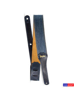Taylor Blue Denim 2" Guitar Strap - Gold Logo
