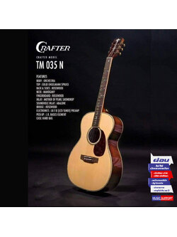 กีตาร์โปร่งไฟฟ้า Crafter TM-035/N-EQ/+DXBag