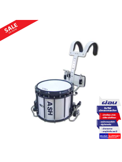 กลองสแนร์โลหะ ASH ขอบ2ชั้น (หนังฟอรัม REMO พร้อมขาแขวน)