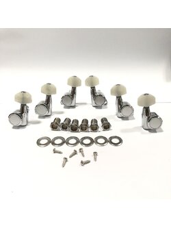 ลูกบิดกีตาร์โปร่ง/ไฟฟ้า รุ่น M-334C-P8W 3+3 Lock