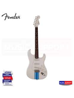 กีตาร์ไฟฟ้า FENDER 2023 COLLECTION, MADE IN JAPAN TRADITIONAL 60S STRATOCASTER, OLYMPIC WHITE WITH BLUE COMPETITION STRIPE
