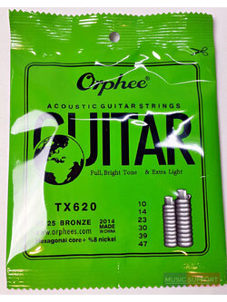 สายกีตาร์โปร่ง Orphee TX620 AC10 เบอร์ 10-47