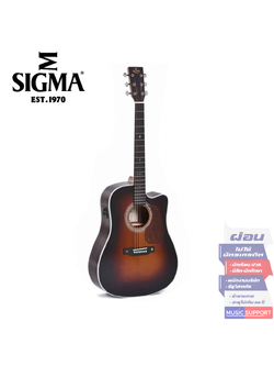 กีตาร์โปร่งไฟฟ้า Sigma DTC-1E-SB