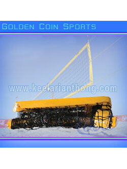 ตาข่ายวอลเล่ย์บอลชายหาดไนล่อน หุ้มหนังมีลวด ชนิดแข่งขัน