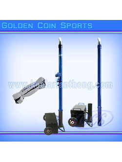 เสาวอลเล่ย์บอล ระบบเฟือง แบบล้อเลื่อน มาตรฐานแข่งขัน พร้อมตาข่าย