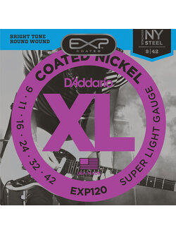 สายกีตาร์ไฟฟ้าเคลือบกันสนิม D'Addario EXP120 Coated