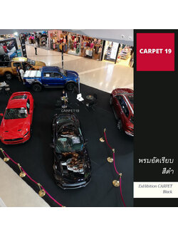ราคาต่อเมตร>>CARPET19 พรมอัดเรียบ สีดำ รุ่น L1 กว้าง 1 เมตร หนา 2.5-3.0 มม.