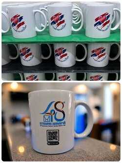 รับสกรีนแก้วเซรามิคแบบใส่รูป แบบหลายสี