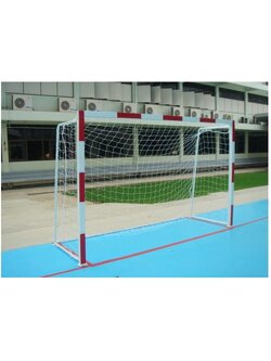 G17 เสาประตูโกว์ฟุตซอลเหล็กเหลี่ยม มาตรฐานแข่งขัน (รวมตาข่าย)