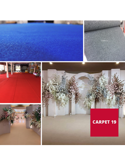 ราคายกม้วน**CARPET19 พรมอัดเรียบ มีหลายสี รุ่น SS1.5 ขนาด 1.5x25 ม.หนา 1.5-2.0 มม.