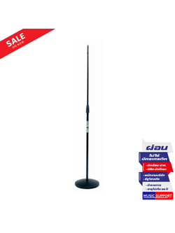 ขาตั้งไมค์โครโฟนตรงแบบแป้นกลม Quiklok A-399 BK EU round-base microphone stand