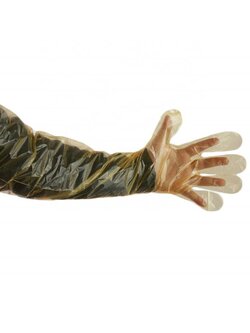 ถุงมือ PE Glove / ถุงมือผสมเทียม ถุงมือพลาสติกยาว หนา ถึงหัวไหล่ ใช้แล้วทิ้ง โดย 1 กล่อง บรรจุ 100 ชิ้น