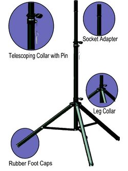 ขาตั้งลำโพง Ultimate Support TS-70B Aluminum Tripod Speaker Stand (1เสา)