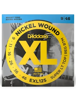 สายกีตาร์ไฟฟ้า D'Addario EXL125 Super Light Top/Regular Bottom