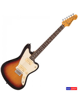 VINTAGE V65 REISSUED HARD TAIL ELECTRIC GUITAR ~ TOBACCO SUNBURST