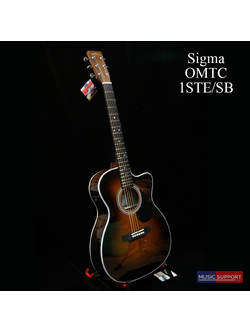 กีตาร์โปร่งไฟฟ้า Sigma OMTC-1E-SB