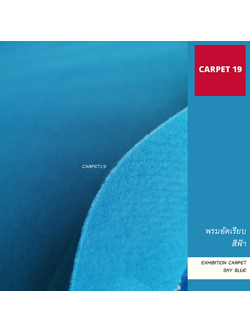ราคาต่อเมตร>>CARPET19 พรมอัดเรียบ สีฟ้า รุ่น SS1.2 กว้าง 1.2 ม.หนา 1.5-2.0 มม.