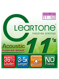 สายกีตาร์โปร่ง Cleartone AC#11-52 PHOSPHER BRONZE