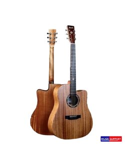 Kazuki โปร่ง 41" Top Solid รุ่น AKZ-SOUL-D41C(MG) คอเว้า +กระเป๋า