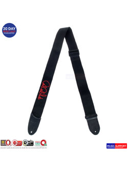 PRS GUITAR STRAP SIGNATURE LOGO 2 POLY BLACK RED ACC3171