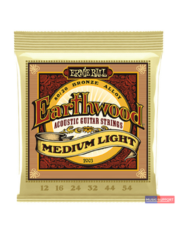 สายกีตาร์โปร่ง Ernie ball EARTHWOOD 12-54 LIGHT 80/20 BRONZE ACOUSTIC GUITAR STRINGS 2003