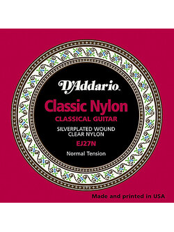 สายกีตาร์คลาสสิค D'Addario EJ27N Silver Wound / Clear Nylon