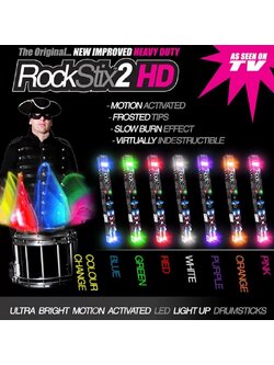 ไม้กลองเรืองแสง Led Rockstix 2 Pro - Colour Changing Led Light Up Drum Sticks