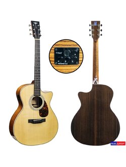 กีตาร์โปร่งไฟฟ้า Tyma รุ่น TG-12E +Pick up Fishman INK + กระเป๋า