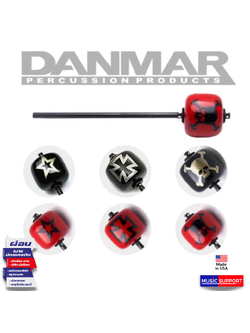 ตุ้มกระเดื่อง Danmar® 778 RT69 Bass Drum Wood GFX Beater หัวไม้ลายกราฟิกก้านดำ