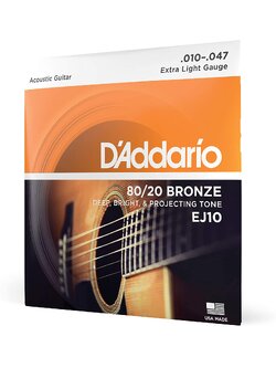 สายกีตาร์โปร่ง D'Addario EJ10 10-47 Extra Light