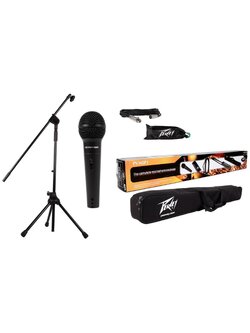 ชุดไมโครโฟน พร้อมขา Peavey PV®-MSP1 1/4 Dynamic Cardioid Microphone with Accessories