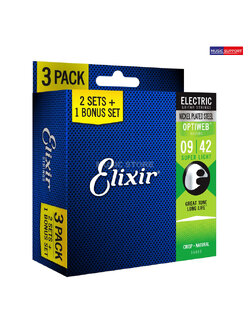 สายชุดกีต้าร์ไฟฟ้า Elixir e.ow su.lt009-3set pack#16550
