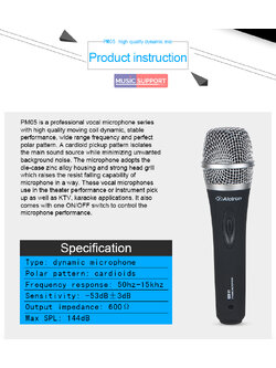ไมโคโฟน Alctron PM05 Dynamic Microphone