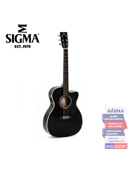 กีตาร์โปร่งไฟฟ้า Sigma OOOMC-1E-BK