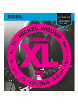 สายเบส D'Addario EXL170-5 Nickel Wound 5-String Bass