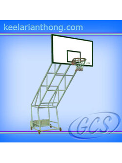 เสาบาสเกตบอลแป้นพลาสติก แบบล้อเลื่อน
