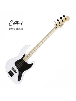 เบสไฟฟ้า Century Dark Series Jazz bass White DJB-WH