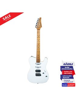 Soloking MT-1 Custom Roasted Maple FB Flat Top Binding HSS White