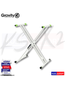 Gravity GKSX2 ขาตั้งคีย์บอร์ด White ยางเขียว