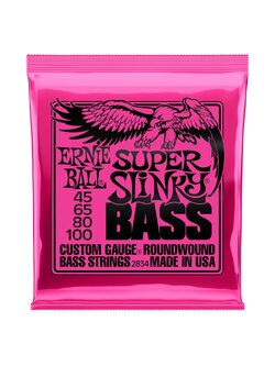 สายเบส 4สาย ERNIE BALL 45-100 GAUGE SUPER SLINKY NICKEL WOUND ELECTRIC BASS STRINGS PO2834