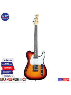 กีตาร์ไฟฟ้า G&L Trib-ASAT Classic Semi Hollow /Antique Sunburst-MP/BAG