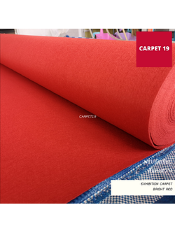 ราคายกม้วน!! พรมอัดเรียบ สีแดงสว่าง รุ่น SS1.2 ขนาด 1.2x20 ม.หนา 1.5-2.0 มม.