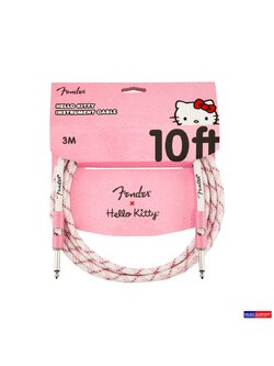 สายสัญญาณ สายเคเบิล Fender x Hello Kitty White/Pink Woven Cable 10 ft